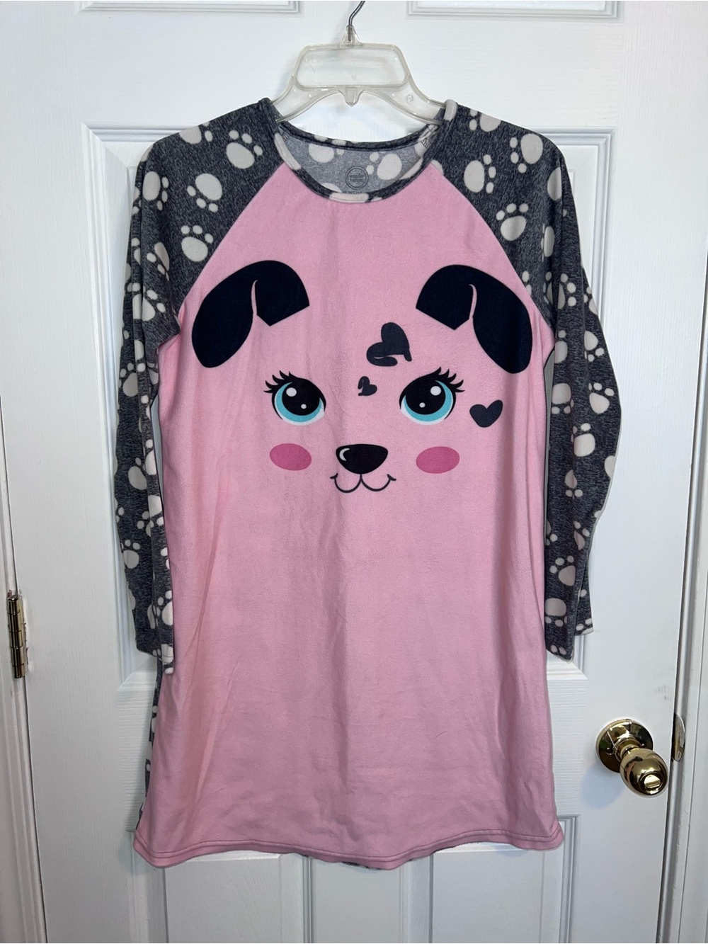 Girls XL Puppy Long Sleeve Nightgown
